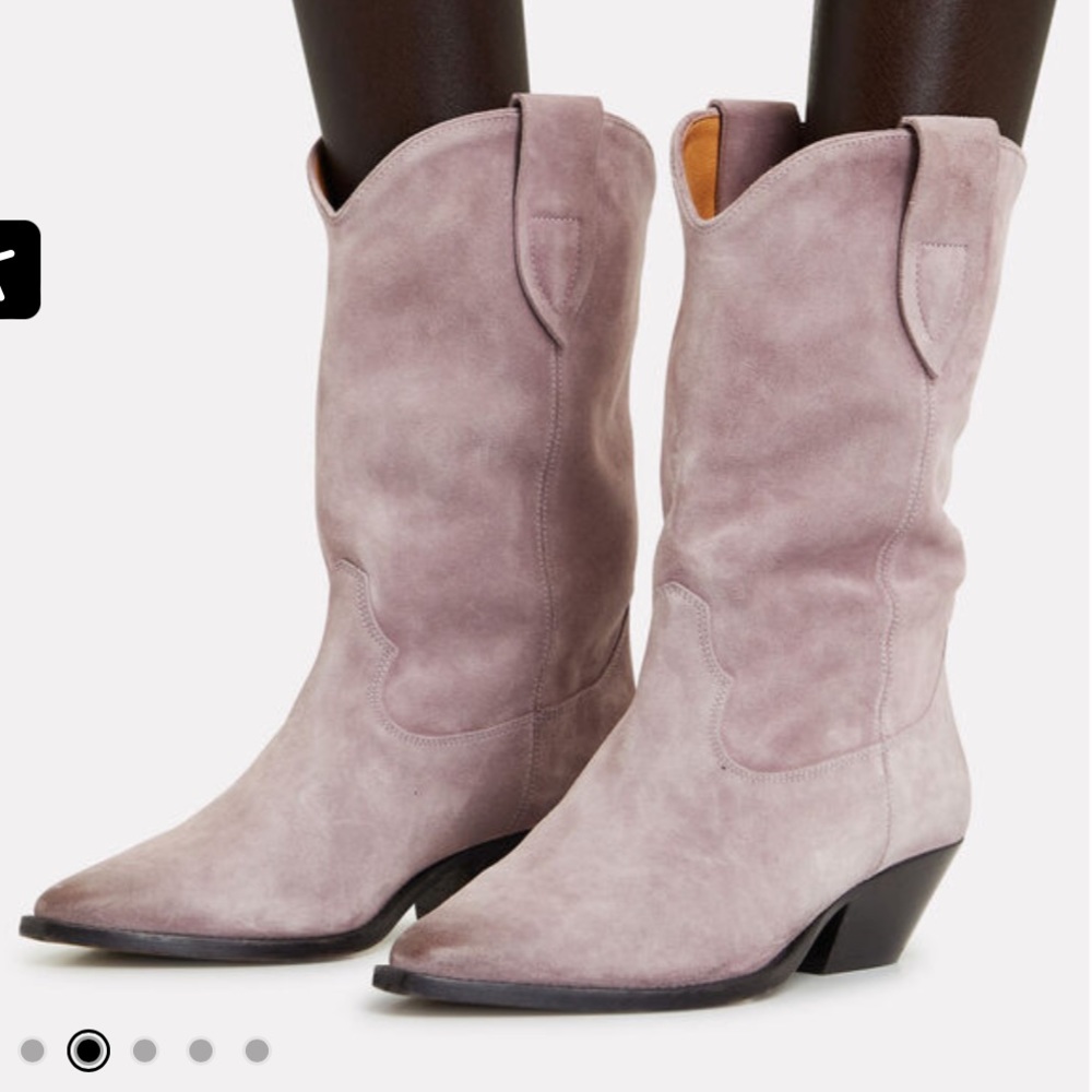 Isabel Marant Duerto Suede Western Ankle Boots
